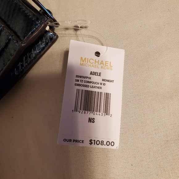 Michael Kors Adele Coin Pouch ID Wallet Midnight - Picture 3 of 4